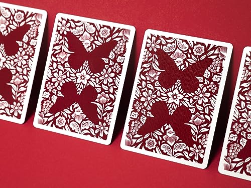 JP GAMES LTD Butterfly Workers Markierte Spielkarten von Ondrej Psenicka (rot) von JP GAMES LTD