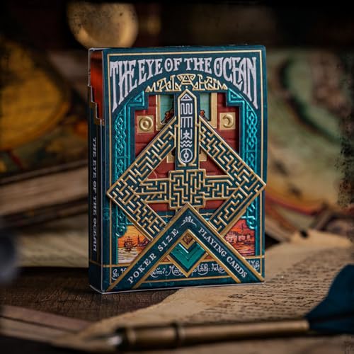 JP GAMES LTD Eye Of The Ocean Spielkarten Gibborim Gilded Edition von Stockholm17, cooles Sammlerstück, Poker-Größe, Erwachsene ab 14 Jahren von JP GAMES LTD