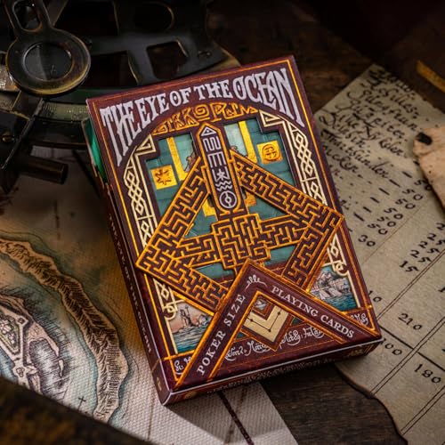 JP GAMES LTD Eye Of The Ocean Spielkarten Gibborim Gilded Edition von Stockholm17, cooles Sammlerstück, Poker-Größe, Erwachsene ab 14 Jahren von JP GAMES LTD
