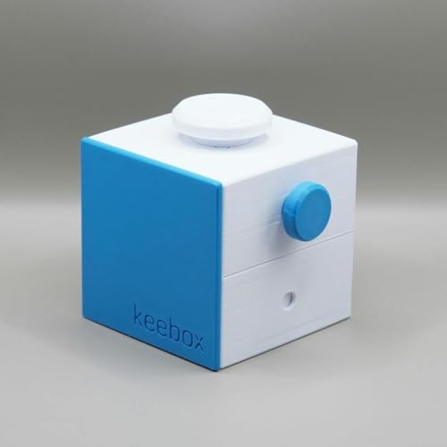 Keebox Blue - Einsteiger - 3D gedruckt - Sequentielle Entdeckung Puzzle Box von JP GAMES LTD