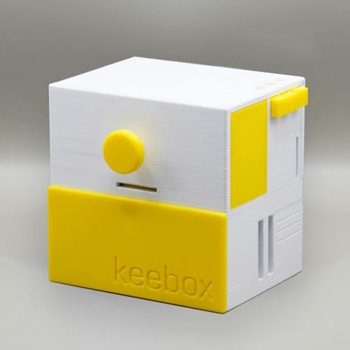 Keebox Yellow -4/5 Schwierigkeitsgrad - 3D-Druck - Sequentielle Entdeckungs-Puzzle-Box von JP GAMES LTD