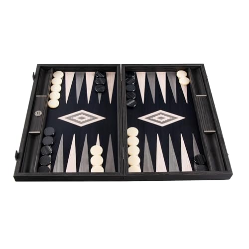Luxus Manopoulos Grey Vavona Backgammon Set, Perlmutt Checkers - Premium Set Handgefertigt in Griechenland von Experten, Erwachsene ab 14 Jahren Luxus Manopoulos Grey Vavona Backgammon Set, Perlmutt Checkers - Premium Set Handgefertigt in Griechenland von Experten, Erwachsene ab 14 Jahren von JP GAMES LTD
