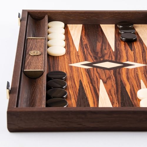 Luxus Manopoulos Palisander Crown Cut Backgammon Set, Perlmutt Checkers - Premium Set Handgefertigt in Griechenland von Experten, Erwachsene ab 14 Jahren Luxus Manopoulos Palisander Crown Cut Backgammon Set, Perlmutt Checkers - Premium Set Handgefertigt in Griechenland von Experten, Erwachsene ab 14 Jahren von JP GAMES LTD
