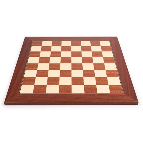 Rechapados Ferrer, Deluxe-Schachbrett aus Bergahorn und Mahagoni, 50 cm, von Experten hergestellt in Barcelona von JP GAMES LTD