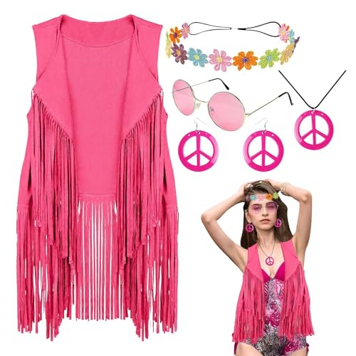 JPSDOWS 60er 70er Jahre Damen Kostüm Zubehör Hippie Kostüm Zubehör | 5 Stück Damen Kostüme - Hippie Accessoires Disco Kleider Details mit Fransen für Halloween Geburtstag Ostern JPSDOWS 60er 70er Jahre Damen Kostüm Zubehör Hippie Kostüm Zubehör | 5 Stück Damen Kostüme - Hippie Accessoires Disco Kleider Details mit Fransen für Halloween Geburtstag Ostern von JPSDOWS