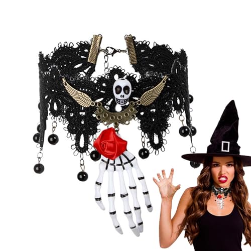JPSDOWS Halloween-Stirnbänder - Halloween Gothic Stirnband,Tragbares Halloween-Stirnband mit Rosenschleier, Halloween-Geschenk für Kinder von JPSDOWS