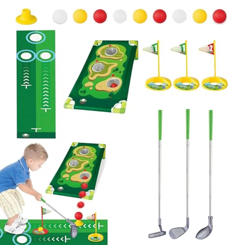 JPSDOWS Verstellbares Golfspielzeug-Set, Kinder-Golfspielzeug-Set | Verstellbarer Kinder-Golfschläger mit Putting-Matte,Lustiges Sportspielzeug mit Übungsloch, Golfspiele für Kinder JPSDOWS Verstellbares Golfspielzeug-Set, Kinder-Golfspielzeug-Set | Verstellbarer Kinder-Golfschläger mit Putting-Matte,Lustiges Sportspielzeug mit Übungsloch, Golfspiele für Kinder von JPSDOWS