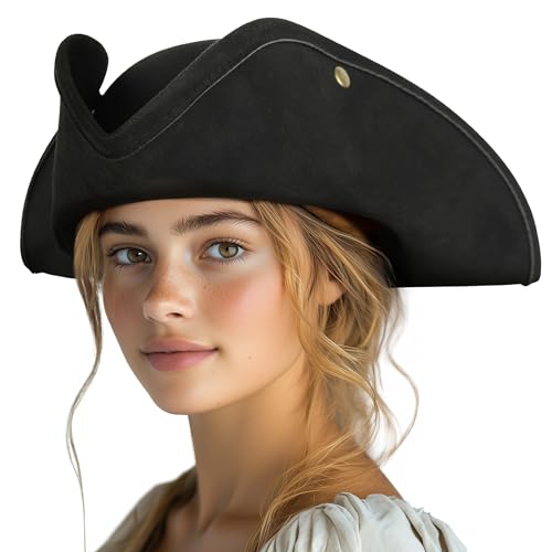 JPXH Kolonial Dreisporn Hut Damen Erwachsene Piraten Kostüm Zubehör Halloween Cosplay JPXH Kolonial Dreisporn Hut Damen Erwachsene Piraten Kostüm Zubehör Halloween Cosplay von JPXH