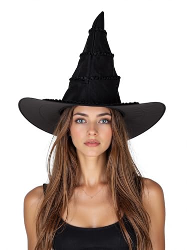 JPXH Schwarzer böser Hexenhut für Damen, Mütze, Halloween, Cosplay, Kostümzubehör JPXH Schwarzer böser Hexenhut für Damen, Mütze, Halloween, Cosplay, Kostümzubehör von JPXH