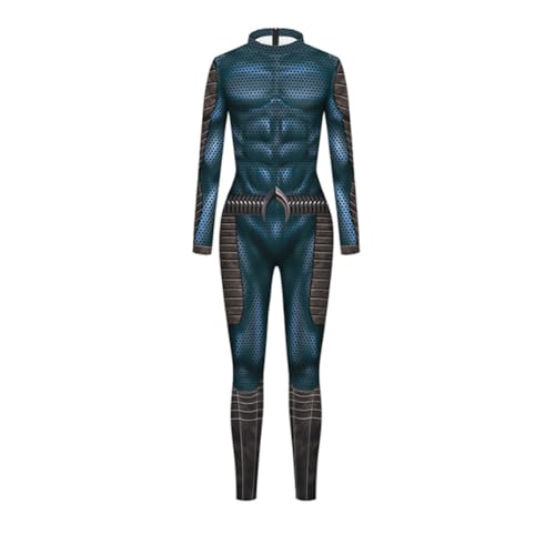 JPXJGT 3D Print Neptune suit digital printing Man Cosplay Bodysuit Dress Halloween Party Costume (Color:Blue,Size:L) von JPXJGT