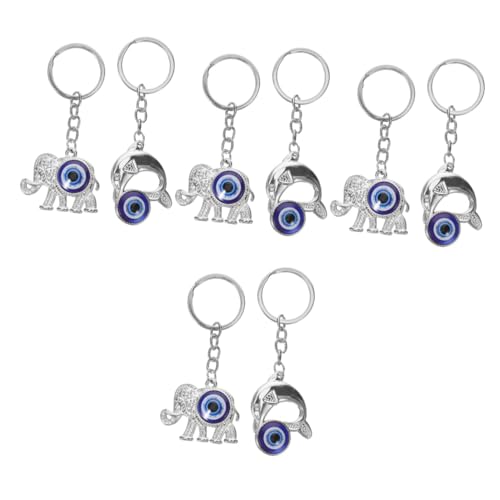 4Sets Creative Elephant Keychain Evil Eye Anhänger Dekor Ornament für Jungen und Mädchen 2pcs*4 4Sets Creative Elephant Keychain Evil Eye Anhänger Dekor Ornament für Jungen und Mädchen 2pcs*4 von JPXXFM