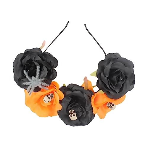 JPXXFM Halloween Blumenstirnband für Partys Spinnenschädel Cosplay Haarband Langlebiges Material für Erwachsene attraktives Blumendesign für Halloween -Dekorationen JPXXFM Halloween Blumenstirnband für Partys Spinnenschädel Cosplay Haarband Langlebiges Material für Erwachsene attraktives Blumendesign für Halloween -Dekorationen von JPXXFM