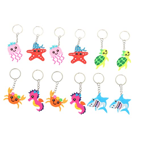 JPXXFM Keychain dekoriert 12 pcs Tierschlüsselketten Ozeanspielzeug Sealife Toys Keyring für Bag -Rucksack JPXXFM Keychain dekoriert 12 pcs Tierschlüsselketten Ozeanspielzeug Sealife Toys Keyring für Bag -Rucksack von JPXXFM