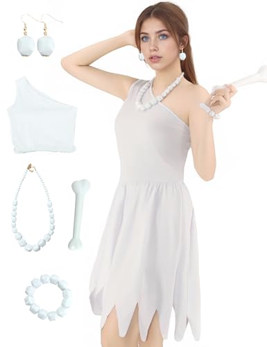 JQAKFIY Halloween-Kostüm für Erwachsene, Wilma-Kostüm, Cosplay, Party-Outfit, Während, XS JQAKFIY Halloween-Kostüm für Erwachsene, Wilma-Kostüm, Cosplay, Party-Outfit, Während, XS von JQAKFIY