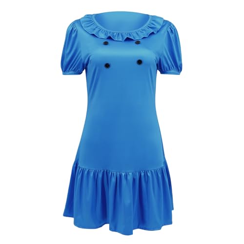 JQAKFIY Lucy Kostüm für Damen, Charlie-Charakter, Cosplay, Halloween, Puffärmel, Kleid für Erwachsene, Größe XXL JQAKFIY Lucy Kostüm für Damen, Charlie-Charakter, Cosplay, Halloween, Puffärmel, Kleid für Erwachsene, Größe XXL von JQAKFIY