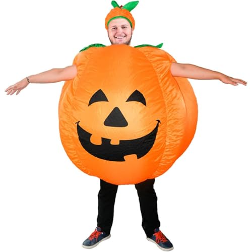 JQTOP Pumpkin Aufblasbare Kostüme für Halloween und Weihnachten Lustige Ballkostüme Lustige Partyspiele Rollenspiel Jumpsuits (Kürbis) von JQTOP