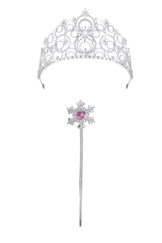JRCRIN Glinda Cosplay Krone Kostüm Requisiten Magic Stick Gute Hexe Prinzessin Tiara Frauen Halloween Outfits Zubehör, Krone + Stab, ONE-SIZE JRCRIN Glinda Cosplay Krone Kostüm Requisiten Magic Stick Gute Hexe Prinzessin Tiara Frauen Halloween Outfits Zubehör, Krone + Stab, ONE-SIZE von JRCRIN