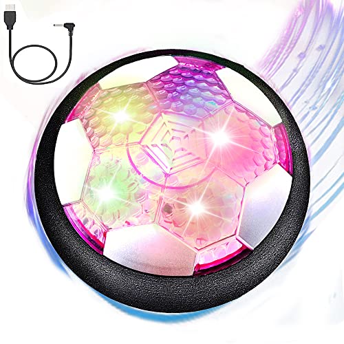 JRD&BS WINL Kinder Spielzeug Air Power Ball mit LED für Familienaktivität 3-12 Mädchen Jungen Wiederaufladbare Fußball Ball Indoor Spiel Outdoor Sport für Weihnachten Geburtstagsgeschenke (Stern Lila) von JRD&BS WINL