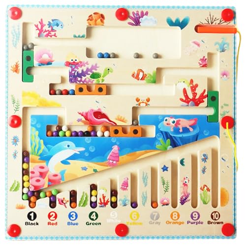 JRD&BS WINL Magnetic Farbe und Zahl Labyrinth Spielzeug für Kinder im Alter von 3 und höher MagneticSpielzeug für Jungen und Mädchen im Alter von 4-8, Geburtstagsgeschenke, Montessori Spielzeug Ozean JRD&BS WINL Magnetic Farbe und Zahl Labyrinth Spielzeug für Kinder im Alter von 3 und höher MagneticSpielzeug für Jungen und Mädchen im Alter von 4-8, Geburtstagsgeschenke, Montessori Spielzeug Ozean von JRD&BS WINL
