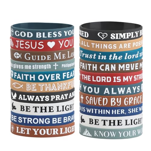 20 Stück Motivationsarmbänder auf Deutsch, 20cm Silikonarmband Mitgebsel, Kinder Motivationsarmbänder mit Positiven Sprüchen für Teenager Kollegen Mitarbeiter von JRILUO