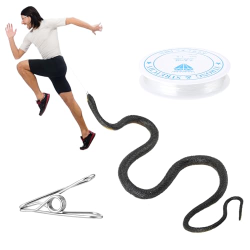 JRJRN 110cm Schlangenstreich mit Schnurclip, Realistischer Schlangenstreich, Prank Gummi Simulation Schlange, Clip-on-Schlangenstreich, Spielzeugschlange Lustig Snake Prank für Erwachsene Kinder JRJRN 110cm Schlangenstreich mit Schnurclip, Realistischer Schlangenstreich, Prank Gummi Simulation Schlange, Clip-on-Schlangenstreich, Spielzeugschlange Lustig Snake Prank für Erwachsene Kinder von JRJRN