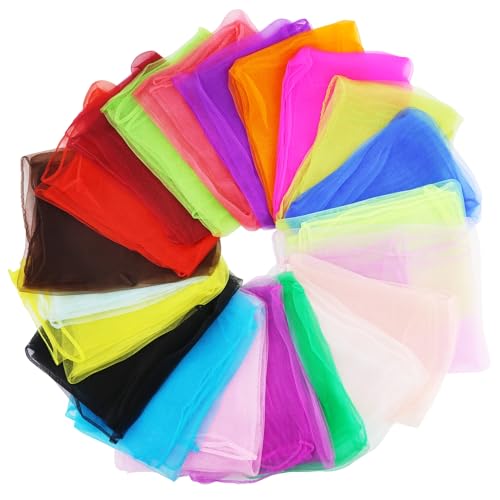JRSHIRLEYLTD 21 Stück Jongliertücher 60 x 60 cm Tanz Tücher Chiffontücher Gymnastiktücher Square Jongliertücher Bunte Tücher Tanzen für Kindergarten Kindershow, Bunte JRSHIRLEYLTD 21 Stück Jongliertücher 60 x 60 cm Tanz Tücher Chiffontücher Gymnastiktücher Square Jongliertücher Bunte Tücher Tanzen für Kindergarten Kindershow, Bunte von JRSHIRLEYLTD