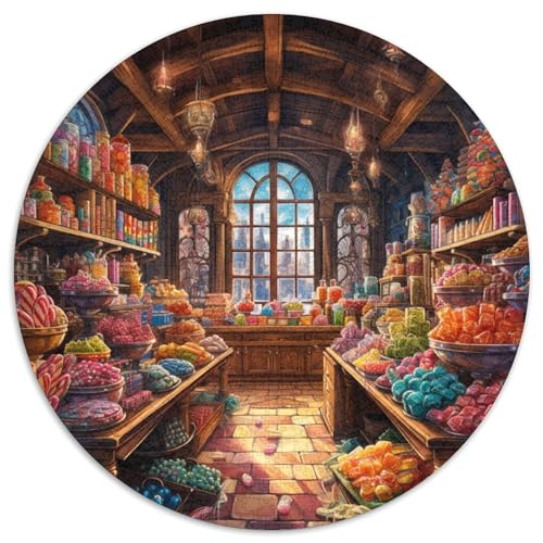Candy Store 1000 Teile Rundes Puzzle Schwer Stressabbau Spielzeug Fü Erwachsene Jigsaw Geschenke Von Schwer Stressabbau Spielzeug Fü Erwachsene Für Erwachsene Und Kinder 1000pcs (67.5x67.5cm) von JRVASNXOP