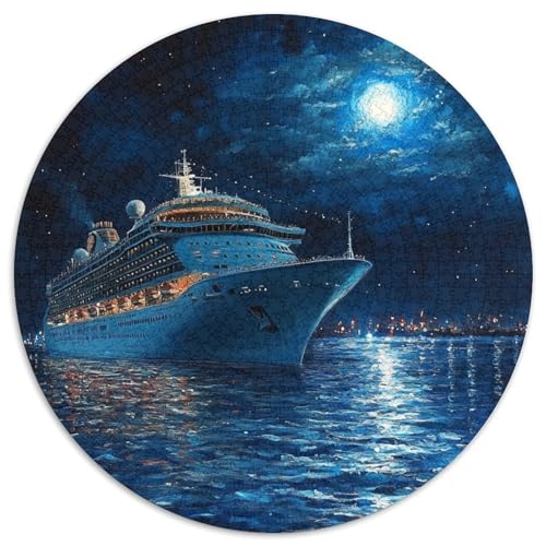 Cruise Ship 1000 Teile Rundes Puzzle Pädagogisches Stressabbau Puzzles Geschenke Von Schwer Stressabbau Spielzeug Fü Erwachsene Für Erwachsene 1000pcs (67.5x67.5cm) von JRVASNXOP