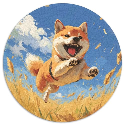 Cute Shiba Inu 1000 Teile Rundes Puzzle Schwer Stressabbau Spielzeug Fü Erwachsene Jigsaw Geschenke Von Spielzeug Für Erwachsene Kinder Für Erwachsene 1000pcs (67.5x67.5cm) von JRVASNXOP