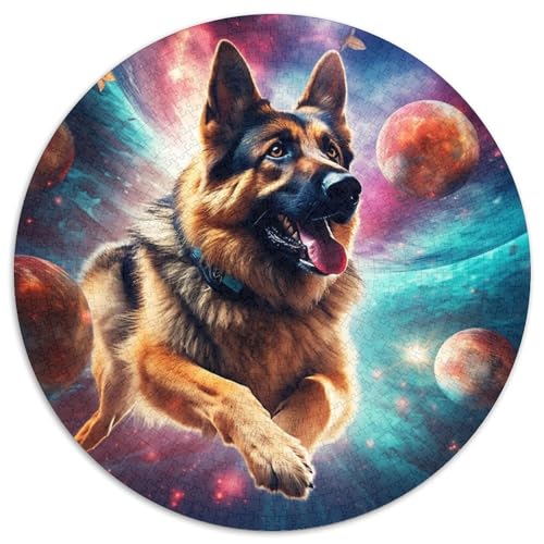 Dog 1000 Teile Rundes Puzzle Pädagogisches Stressabbau Puzzle Für Wand Dekoration Spielzeug Für Erwachsene Kinder Für Erwachsene 1000pcs (67.5x67.5cm) von JRVASNXOP