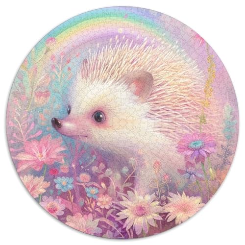 Hedgehog 1000 Teile Rundes Puzzle Schwer Stressabbau Spielzeug Fü Erwachsene Jigsaw Für Wand Dekoration Spielzeug Für Erwachsene Kinder Für Erwachsene 1000pcs (67.5x67.5cm) von JRVASNXOP