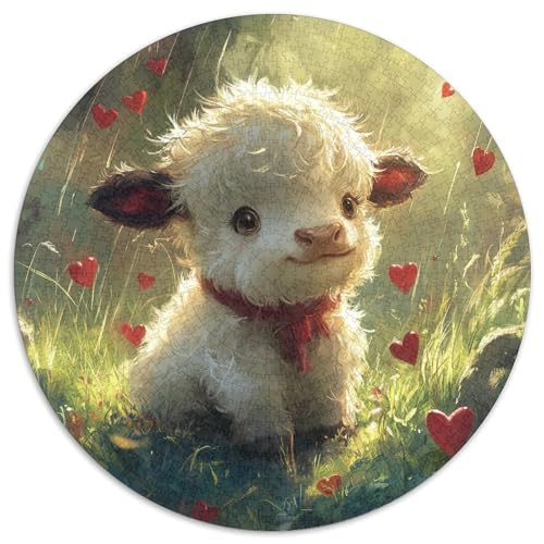 Highland Cattle 1000 Teile Rundes Puzzle Schwer Stressabbau Spielzeug Fü Erwachsene Puzzle Geschenke Von Spielzeug Für Erwachsene Kinder Für Erwachsene 1000pcs (67.5x67.5cm) von JRVASNXOP