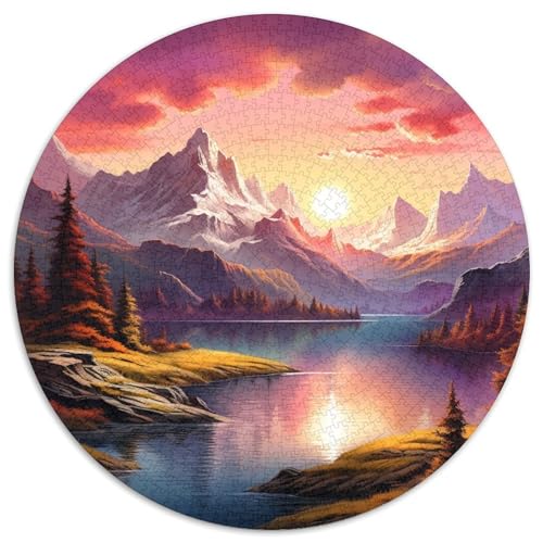 Lakes and Snowy Mountains 1000 Teile Rundes Puzzle Schwer Stressabbau Spielzeug Fü Erwachsene Puzzles Geschenke Von Spielzeug Für Erwachsene Kinder Für Erwachsene Und Kinder 1000pcs (67.5x67.5cm) von JRVASNXOP