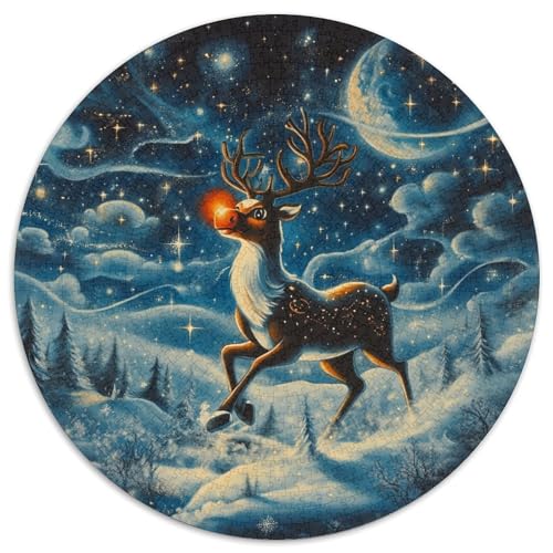 Milu Deer 1000 Teile Rundes Puzzle Schwer Stressabbau Spielzeug Fü Erwachsene Jigsaw Für Wand Dekoration Pädagogisches Stressabbau Für Erwachsene Und Kinder 1000pcs (67.5x67.5cm) von JRVASNXOP
