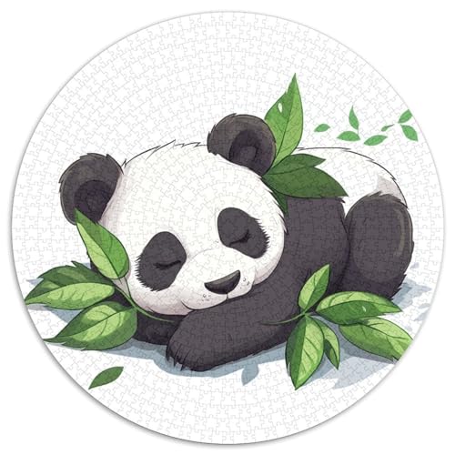 Panda 1000 Teile Rundes Puzzle Schwer Stressabbau Spielzeug Fü Erwachsene Jigsaw Geschenke Von Spielzeug Für Erwachsene Kinder Für Erwachsene 1000pcs (67.5x67.5cm) von JRVASNXOP