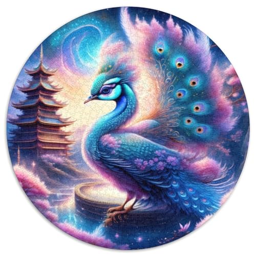 Peacock 1000 Teile Rundes Puzzle Pädagogisches Stressabbau Puzzle Geschenke Von Spielzeug Für Erwachsene Kinder Für Erwachsene 1000pcs (67.5x67.5cm) von JRVASNXOP