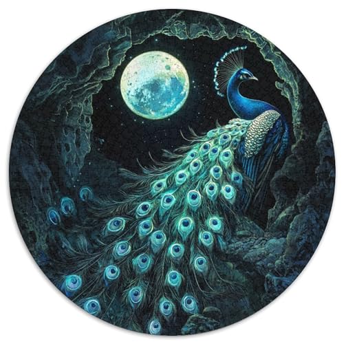 Peacock 1000 Teile Rundes Puzzle Schwer Stressabbau Spielzeug Fü Erwachsene Jigsaw Für Wand Dekoration Pädagogisches Stressabbau Für Erwachsene Und Kinder 1000pcs (67.5x67.5cm) von JRVASNXOP