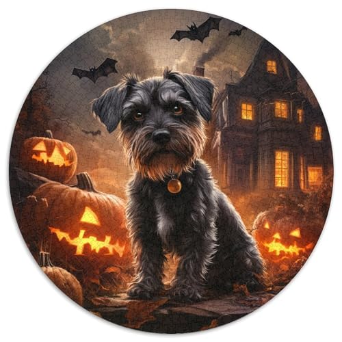 Schnauzer 1000 Teile Rundes Puzzle Schwer Stressabbau Spielzeug Fü Erwachsene Puzzle Für Wand Dekoration Spielzeug Für Erwachsene Kinder Für Erwachsene Und Kinder 1000pcs (67.5x67.5cm) von JRVASNXOP