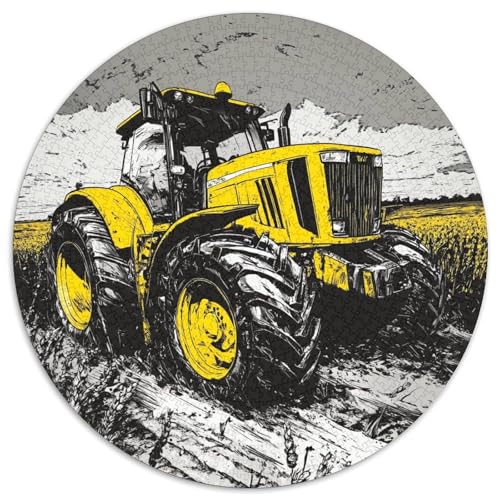 Tractor 1000 Teile Rundes Puzzle Pädagogisches Stressabbau Puzzle Geschenke Von Spielzeug Für Erwachsene Kinder Für Erwachsene Und Kinder 1000pcs (67.5x67.5cm) von JRVASNXOP