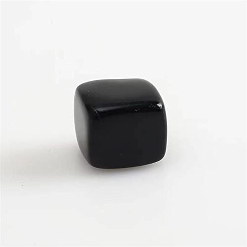 10 Stück 15 mm-20 mm natürliche Schwarze Quarzkristalle Würfel Obsidian Rolling Stone geeignet for Heimkristalle von JRXFXEKW