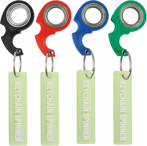 JRYGAC 4 Stück Fidget Spinner Schlüsselanhänger Ring Spielzeug, Anti Stress Spielzeug Keychain Spinner mit Schlüsselringe und Leuchtender, Fidget Toys zum entspannen für Angst abbauen Beruhigung JRYGAC 4 Stück Fidget Spinner Schlüsselanhänger Ring Spielzeug, Anti Stress Spielzeug Keychain Spinner mit Schlüsselringe und Leuchtender, Fidget Toys zum entspannen für Angst abbauen Beruhigung von JRYGAC