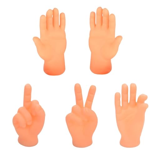 Kleine Hände Fingerpuppe Set 5 Stück Mini Hände Gummi Lustige Minihände Mini Kleine Hände Fingerpuppen Mini Hände Tiny Hands Fingerhände für Geburtstagsfeiern Zaubertricks Haustiere Spiele Party von JRYXDS
