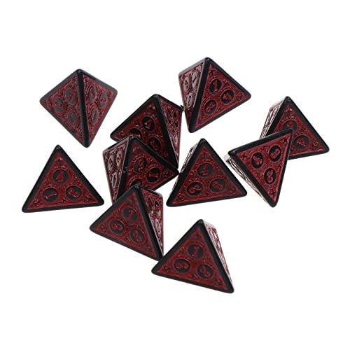 10 PCs 4-Seiten Acrylwürfel Set RPG RPG Polyedrale Würfel EIN Farbmuster RPG Tischspiel Würfel Leicht Zu Lesen von JSGHGDF