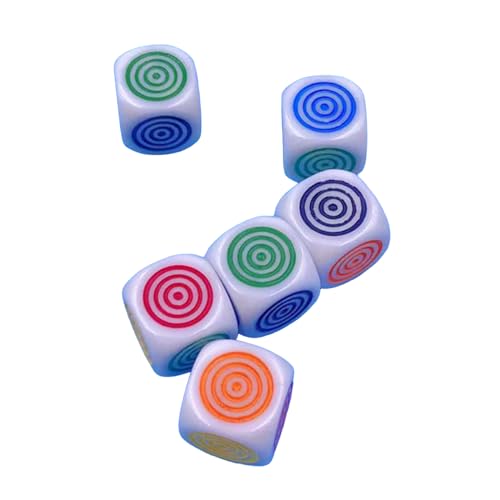16mm Sechs Seiten Dices Acryl Spiel Dices Klassenzimmer Buntes Dices Form Counting Brettspiel Spielzeug Dices Party Tool von JSGHGDF