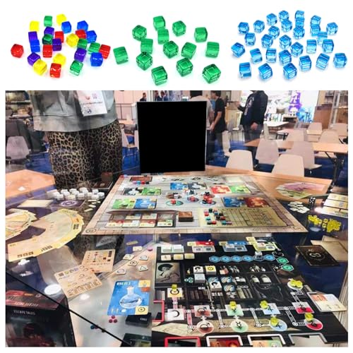 200pcs 8mm Acryl Dices 6 Seiten Dices Klare Rolle Spielen Dices Puzzle Dices Spielzeugbrettspiel Würfel Party ZICES von JSGHGDF