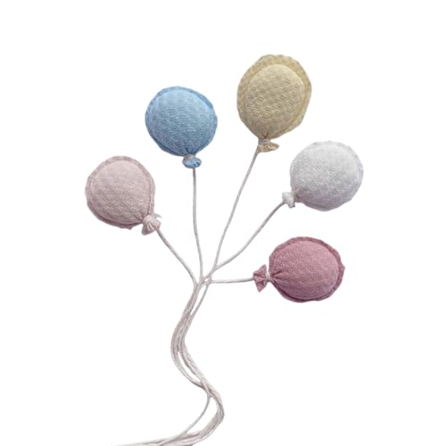 5pcs Baby Geburtstag Hintergrund Dekoration Ballon geformt Neugeborene Fotografie Requisiten Einfacher Stoff Ballon Anhänger von JSGHGDF