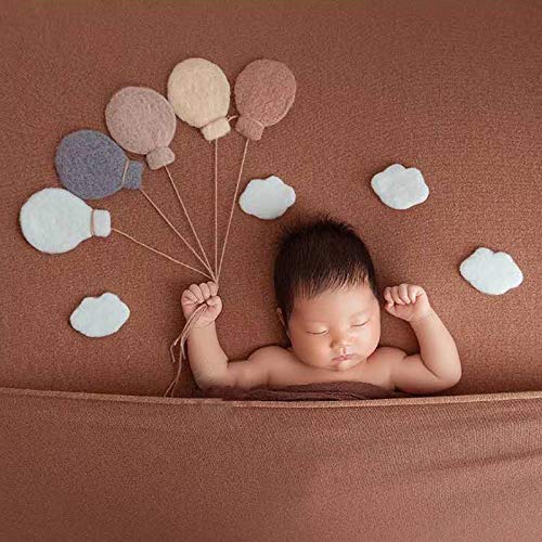 Baby Wollfilz Ballon Wolke Mond Dekoration Neugeborene Fotografie von JSGHGDF