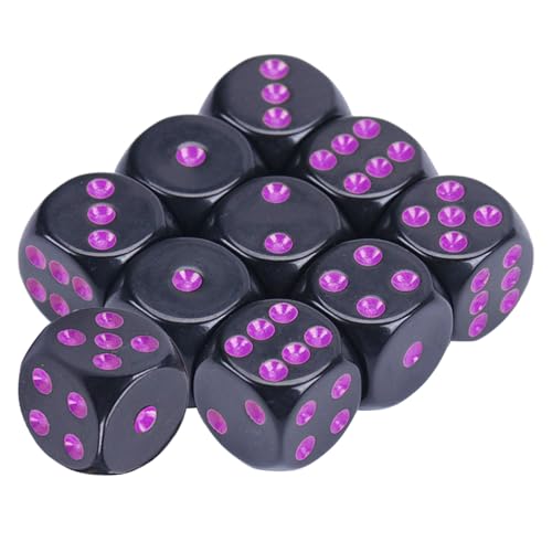 Game Playings Square Block Mathematikunterrichtspädagogisches Spielzeug Ziert Kleine Farbenfrohe Acryl Sechsseitige Dices Würfel Mit Punkten von JSGHGDF
