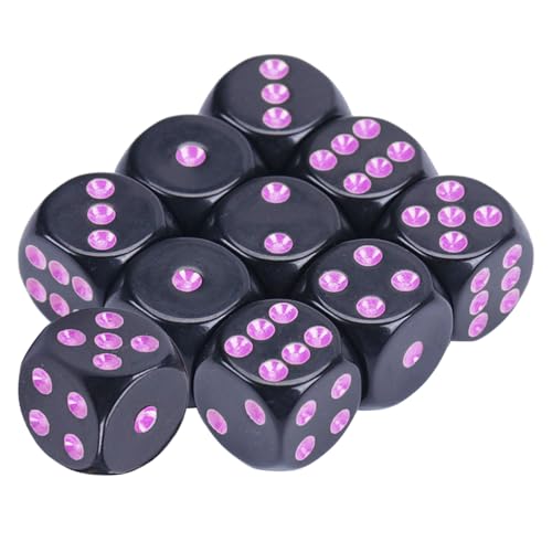 Game Playings Square Block Mathematikunterrichtspädagogisches Spielzeug Ziert Kleine Farbenfrohe Acryl Sechsseitige Dices Würfel Mit Punkten von JSGHGDF
