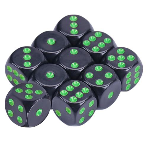Game Playings Square Block Mathematikunterrichtspädagogisches Spielzeug Ziert Kleine Farbenfrohe Acryl Sechsseitige Dices Würfel Mit Punkten von JSGHGDF